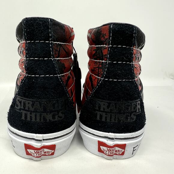Vans Sk8-Hi Stranger Things Friends Don’t Lie NEW Men 9 Women 10.5 Black Red - Picture 7 of 9